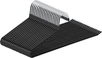 ABHENG Nadrágakasztó Fém 20 db Fekete Csúszásmentes Kompakt 38x13cm 1