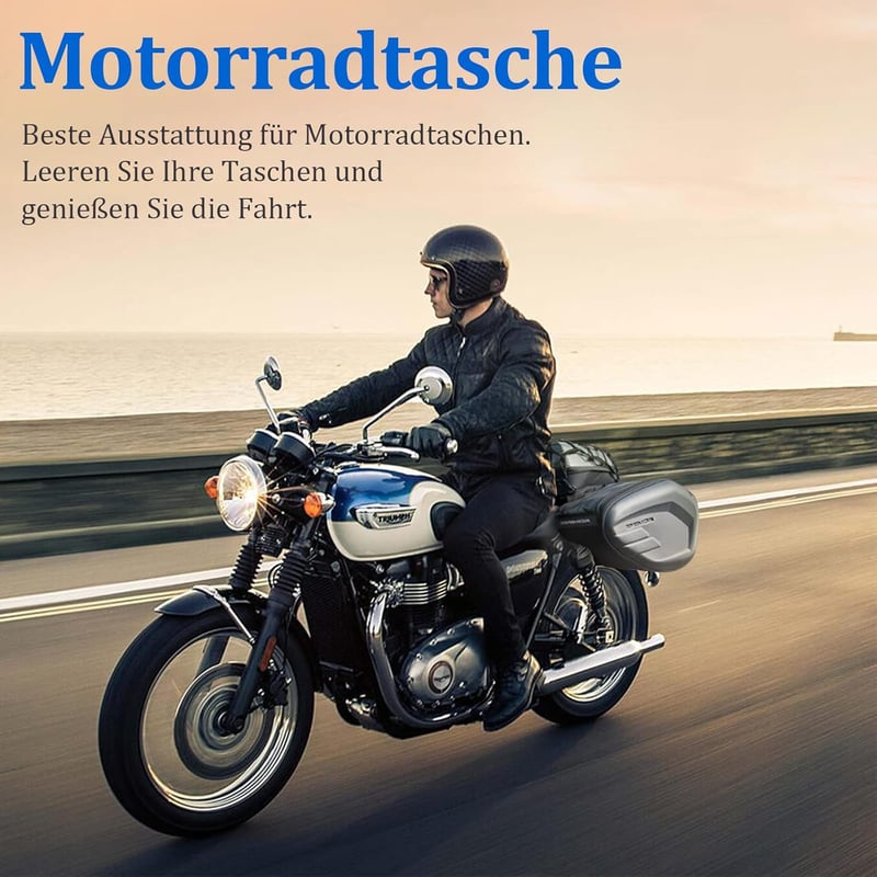 Abhpjuy Motorkerékpár Hátsó Nyereg Táska Vízálló Univerzális Sisak Tárolóval