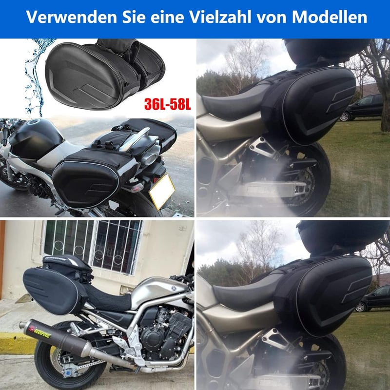 Abhpjuy Motorkerékpár Hátsó Nyereg Táska Vízálló Univerzális Sisak Tárolóval