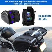 Abhpjuy Motorkerékpár Hátsó Nyereg Táska Vízálló Univerzális Sisak Tárolóval 4