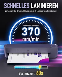 Laminovačka Ablemark A3 a A4, pripravená na použitie za 60 s, s 30 fóliami, fialová 2