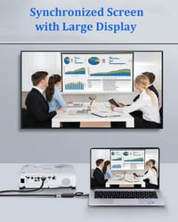 ABLEWE USB-HDMI Adapter 1080P - USB 3.0/2.0 Videó Átalakító Kábel PC, Laptop és TV Összekötésére, Windows XP/7/8/10 Kompatibilis 4