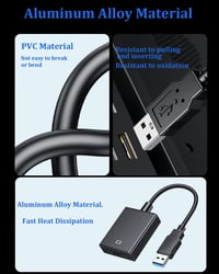 ABLEWE USB-HDMI Adapter 1080P - USB 3.0/2.0 Videó Átalakító Kábel PC, Laptop és TV Összekötésére, Windows XP/7/8/10 Kompatibilis 3
