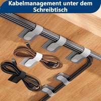 Abnii 50 db öntapadós kábel rögzítő, fehér, kicsi méret 2