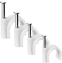 Abnii Kábelrögzítő patent szegekkel 400 db fehér kábeltartó bilincs 4 méret 4 6 8 10 mm fali rögzítés kábelcsatlakozó sínhez 1
