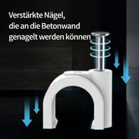 Abnii Kábelrögzítő patent szegekkel 400 db fehér kábeltartó bilincs 4 méret 4 6 8 10 mm fali rögzítés kábelcsatlakozó sínhez 6