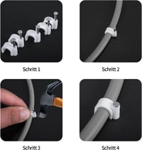 Abnii Kábelrögzítő patent szegekkel 400 db fehér kábeltartó bilincs 4 méret 4 6 8 10 mm fali rögzítés kábelcsatlakozó sínhez 5