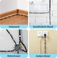 Abnii Kábelrögzítő patent szegekkel 400 db fehér kábeltartó bilincs 4 méret 4 6 8 10 mm fali rögzítés kábelcsatlakozó sínhez 2