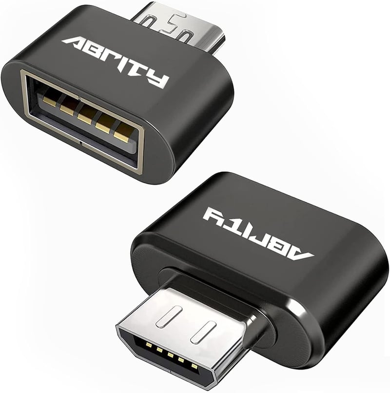 Abrity OTG Micro USB - USB átalakító adapter, fekete