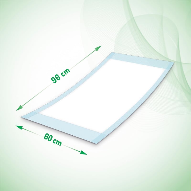 Absorbeo Extra ágymatrac védőpárna 30 db, 60x90 cm, hipoallergén, légáteresztő - 60x90cm, Green
