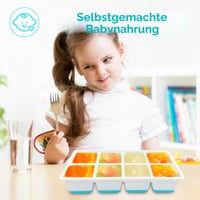 Absyrony set 2 tăvițe pentru cuburi de gheață cu capac, forme pentru gheață fără BPA, pentru congelator, hrană pentru bebeluși, cocktailuri, whiskey, cafea, albastru 7