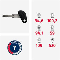 ABUS 4960 LH NKR fekete lakat biztonsági zár - Single 3