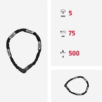 ABUS Steel-O-Chain 5805C kombinációs lánczár - fekete - 75 cm 3