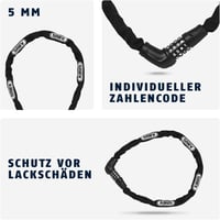 ABUS Steel-O-Chain 5805C kombinációs lánczár - fekete - 75 cm 4