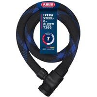 Antifurt cu cablu blindat ABUS Ivera Steel-O-Flex 7200 – Lacăt de siguranță cu cablu de oțel, 110 cm, negru – Nivel de securitate 7 1