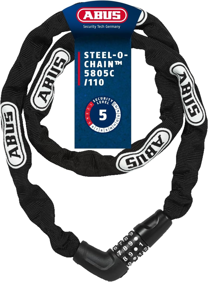ABUS Steel-O-Chain 5805C kombinációs lánczár - 5-ös biztonsági szint