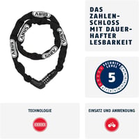 ABUS Steel-O-Chain 5805C kombinációs lánczár - 5-ös biztonsági szint 2