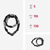 ABUS Steel-O-Chain 5805C kombinációs lánczár - 5-ös biztonsági szint 3