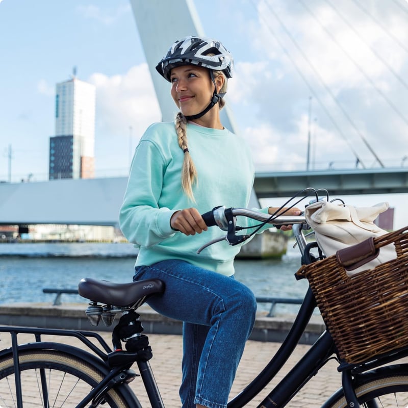 ABUS Aduro 2.0 Városi Kerékpáros Bukósisak Beépített Világítással - Sportos Dizájn, Szellőző, Unisex, Kék, S Méret