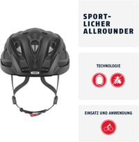 ABUS Aduro 2.0 Városi Kerékpáros Bukósisak Beépített Világítással - Sportos Dizájn, Szellőző, Unisex, Kék, S Méret 2