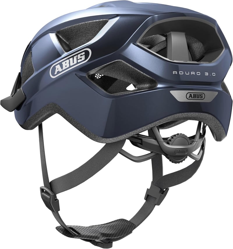 ABUS Aduro 3.0 Kerékpáros Sisak Férfiaknak és Nőknek Városi Biciklizéshez - M (52 - 58 inches), Blue (Midnight Blue)