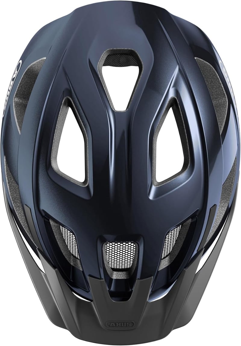 ABUS Aduro 3.0 Kerékpáros Sisak Férfiaknak és Nőknek Városi Biciklizéshez - M (52 - 58 inches), Blue (Midnight Blue)