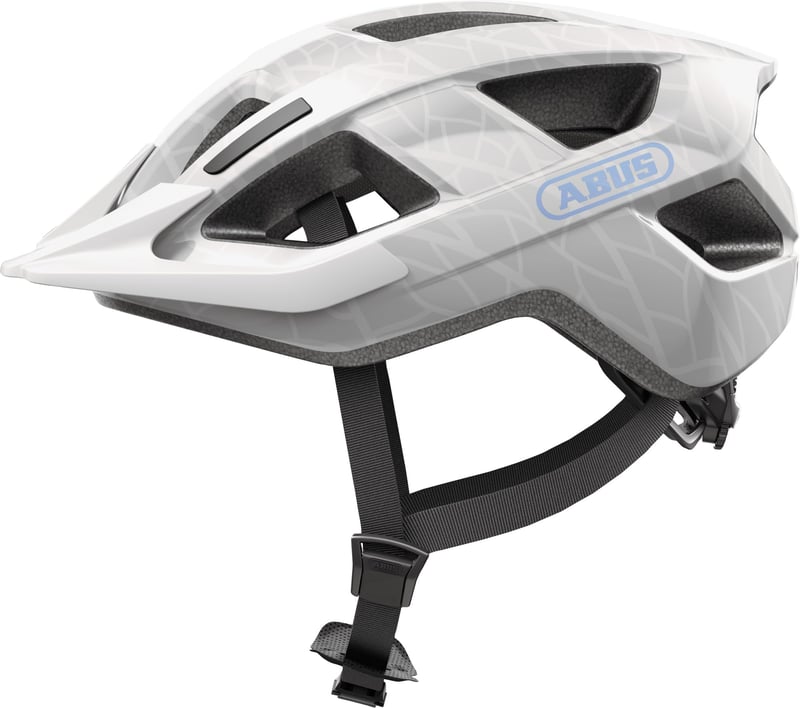 Cască de ciclism ABUS Aduro 3.0 LED cu lumină spate - Cască sport urbană pentru bărbați și femei - mărimea L (58-62 cm), albă