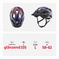 Cyklistická prilba ABUS Aduro 3.0 LED – veľkosť L, fialová – so zadným svetlom, pre mužov aj ženy, na mestské a športové výlety 5
