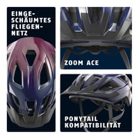 Cyklistická prilba ABUS Aduro 3.0 LED – veľkosť L, fialová – so zadným svetlom, pre mužov aj ženy, na mestské a športové výlety 3