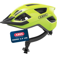 Cască de ciclism ABUS Aduro 3.0 LED - mărimea M, galbenă - cu lumină spate, pentru bărbați și femei, pentru oraș și tururi sportive 1