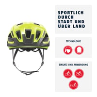Cască de ciclism ABUS Aduro 3.0 LED - mărimea M, galbenă - cu lumină spate, pentru bărbați și femei, pentru oraș și tururi sportive 2
