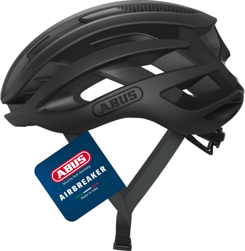 ABUS AirBreaker kerékpáros sisak profi biciklizéshez felnőtteknek és tizenéveseknek - M (52 - 58 inches), Black (velvet black)