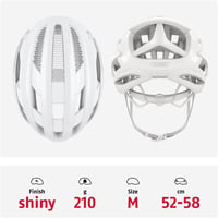 Cestný cyklistický prilba ABUS AirBreaker - biela - veľkosť M 3