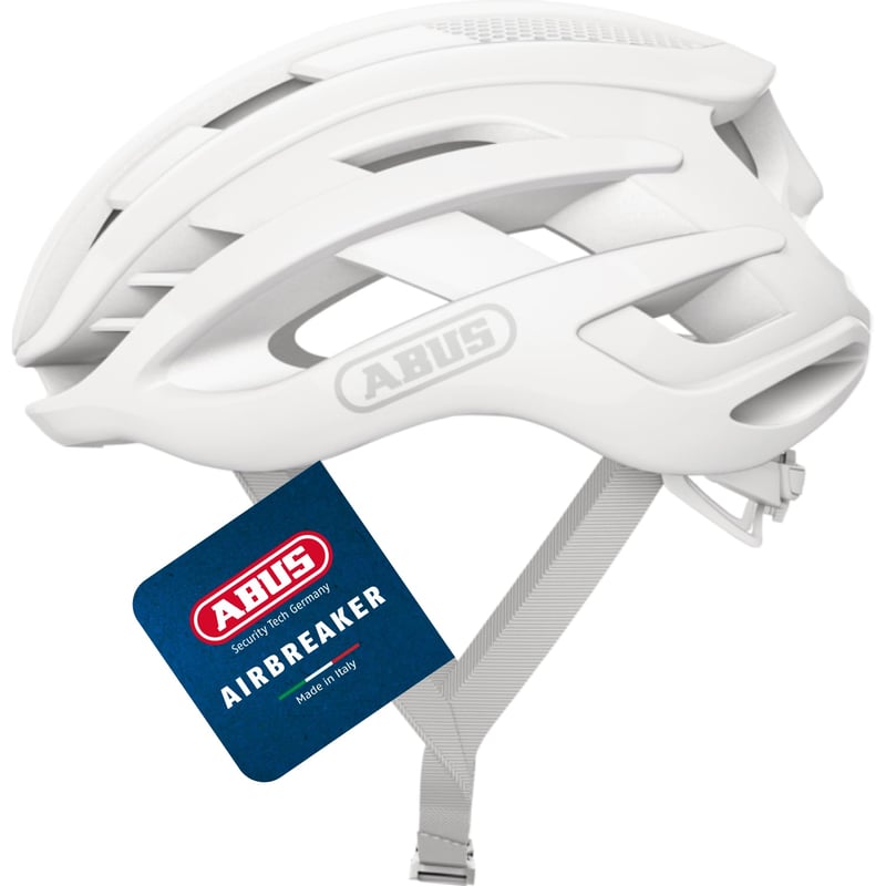 Cestný cyklistický prilba ABUS AirBreaker - Pure White, veľkosť S - Profesionálna ochrana hlavy pre mužov aj ženy