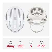 Cestný cyklistický prilba ABUS AirBreaker - Pure White, veľkosť S - Profesionálna ochrana hlavy pre mužov aj ženy 3