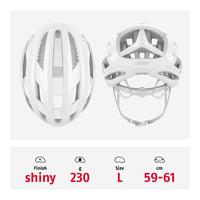 Cestný cyklistický prilba ABUS AirBreaker, farba Pure White, veľkosť L, na profesionálnu cyklistiku, pre mužov aj ženy 3