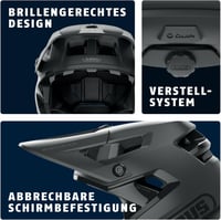 ABUS AirDrop MIPS Fullface MTB Kerékpáros Sisak Downhill Freeride Enduro - M (52 - 58 inches), Black (velvet black) 4