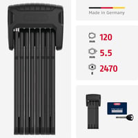 ABUS Bordo Granit 6500K összecsukható kerékpárlakat 120cm, XPlus henger, biztonsági szint 15 - 120 cm, Black 3