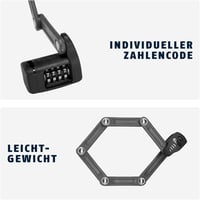ABUS Bordo Lite 6055C SH hajtogatható kombinációs kerékpárzár tartóval - fekete - 85 cm 4