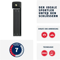 Skladací zámok na bicykel ABUS Bordo Lite 6055K SH s držiakom - čierny - 85 cm 2