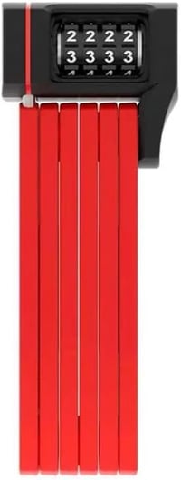 ABUS Bordo uGrip 5700C SH összecsukható kerékpárzár számkombinációs 5mm acélrúd - 80 cm, Single, Red 4