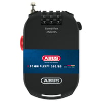 Lacăt cu cifru ABUS Combiflex 2502/85 – cablu de oțel de 85 cm – pentru securizarea bagajelor, a echipamentului de schi și a căștilor – cu cod numeric – negru 1