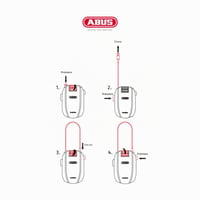 Zámok na bicykel ABUS Combiflex – čierny – 65 cm 2