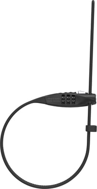 Lacăt cu cablu și cifru ABUS Combiflex TravelGuard – Pentru fixarea căștilor, cărucioarelor, echipamentelor de schi și bagajelor – 45 cm – Negru 1