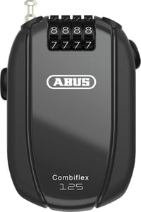 Káblový zámok ABUS Combiflex Trip 125 na zabezpečenie lyžiarskej výstroje, prilby, kočíka a batožiny – 125 cm, 3 mm, číselný kód, čierny 1
