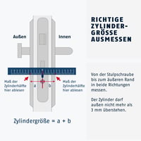 ABUS D6XNP Profilzylinder Duplahengerzár 30/45 mm - 5 kulccsal és kulcskártyával, ezüst 2