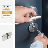 ABUS D6XNP Profilzylinder Duplahengerzár 30/45 mm - 5 kulccsal és kulcskártyával, ezüst 7