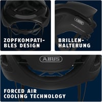 ABUS GameChanger Országúti Kerékpáros Bukósisak - Aerodinamikus, Szellőző, Unisex Fejvédő Felnőtteknek, S Méret, Sötétszürke 5