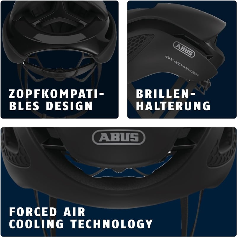 ABUS GameChanger Országúti Kerékpáros Bukósisak - Aerodinamikus, Szellőző, Unisex Fejvédő Felnőtteknek, S Méret, Sötétszürke