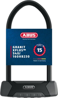 ABUS Granit XPlus 540 U-lakat USH konzollal, 13 mm kengyelzár - fekete 1